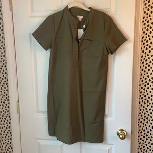J. Crew Army Green Shift Dress